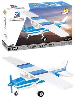 KLOCKI COBI 26622 Samolot Cessna 172 Skyhawk-White-Blue Samoloty cywilne