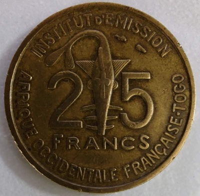 1442c - Francuska Afryka Zachodnia 25 franków, 1957