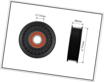 Ролик натяжителя 77x17x23 - caffaro 358-00 фото №1