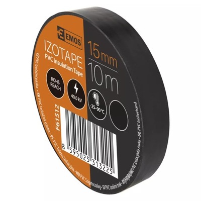 Taśma izolacyjna PVC 15mm / 10m czarna F61512