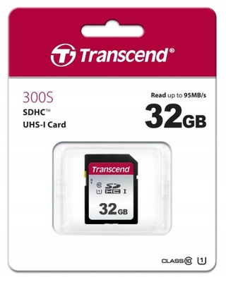 TRANSCEND 300S 32 GB SD SDHC 95MBs UHS U1 Class 10