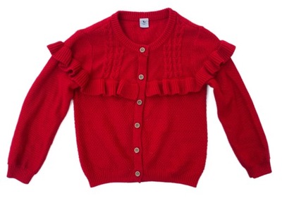 Sweter Czerwony 104 110 cm 4 5 lat Falbanka TU Kids