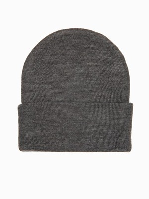 Czapka męska zimowa beanie 128H grafitowa