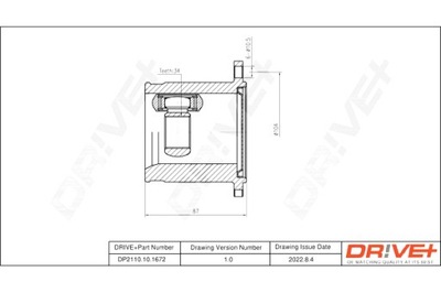 DRIVE+ MUÑÓN SEMIEJES INTERIOR VOLKSWAGEN SHA RAN 2.8 V6 24V 00-  