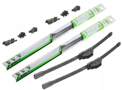 SET 2X WIPER BLADES VALEO FLAT NISSAN QASHQAI I 1 J10  