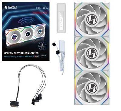 Lian Li UNI FAN SL Wireless LCD 120 Reverse Blade Obudowa komputera Wentyla