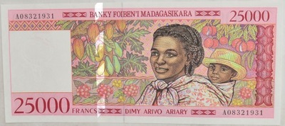 3.db.Madagaskar, 25 000 Franków 1998, P.82, St.1