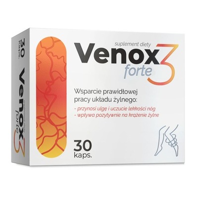 Venox 3 Forte wsparcie układu żylnego 30 kapsułek