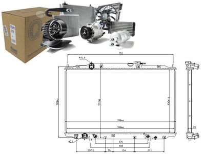 Nissens 69477 радиатор, система охлаждение двигателя фото №1