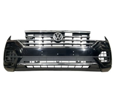 Бампер передок  vw touareg 3 r-line чёрный lc9x 760807221f фото №1