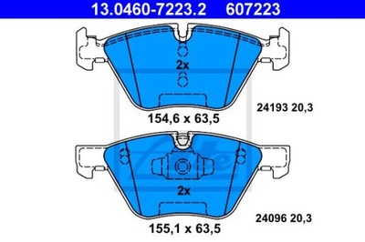 ATE 13.0460-7223.2 КОЛОДКИ ТОРМОЗНЫЕ ПЕРЕД BMW 1 2,0-3,0 05-13