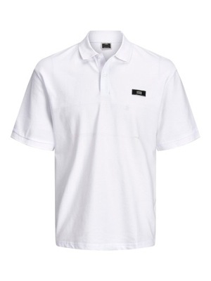 JACK & JONES- polo t-shirt koszulka biały XL