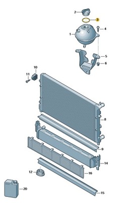 КОЛЬЦО УПЛОТНИТЕЛЬ ПРОБКИ БАЧКА WYRÓWNAWCZEGO VW SKODA SEAT 1H0121687A