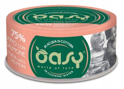 OASY KOT MORE LOVE TUŃCZYK Z ŁOSOSIEM 70G