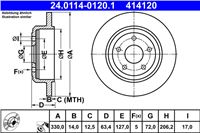 ATE ДИСК ГАЛЬМІВНИЙ ЗАДНІЙ 330X14 P JEEP GRAND CHEROKEE IV 10-