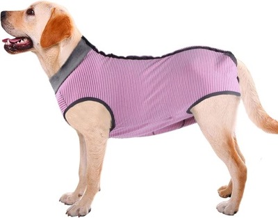 Ubranko Pooperacyjne dla Psa w Paski roz. M Różowe