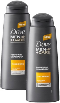 Dove Men+Care Thickening Szampon do Włosów Osłabionych dla Mężczyzn 2sztuki