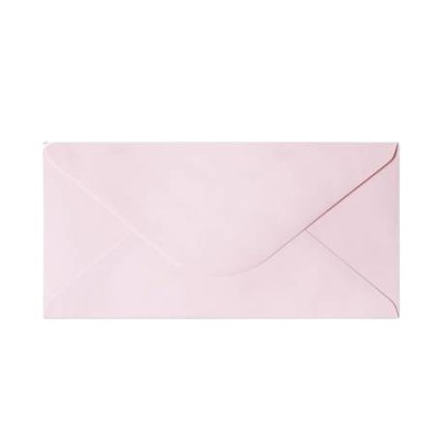 Koperty DL ozdobne, kolorowe koperty Gładki różowy satynowany 130g, 10 szt