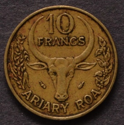 Madagaskar - 10 franków 1986