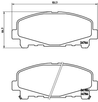 BREMBO P 28 043 КОМПЛЕКТ КОЛОДОК ТОРМОЗНЫХ, ТОРМОЗА TARCZOWE