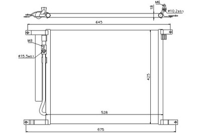 Nissens конденсатор кондиціонера chevrolet aveo hatc фото №1