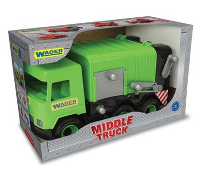 WADER 32103 Middle Truck - Śmieciarka zielona