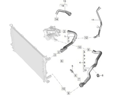 Wąż жидкость охлаждающей porsche macan 2.0 r4 95b121109j фото №1