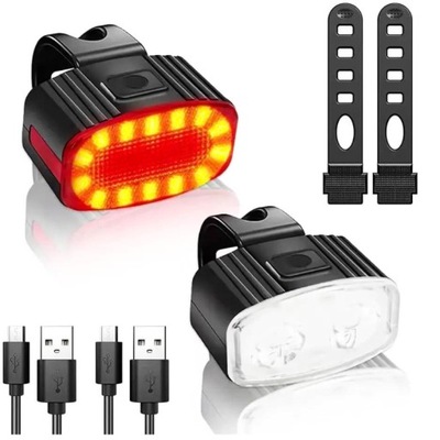 LAMPKA ROWEROWA LED OŚWIETLENIE ROWEROWE NA NOC Z DŁUGIM CZASEM PRACY IPX4