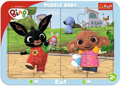 TREFL Puzzle Ramkowe Baby Zabawy Binga 10 EL 80020