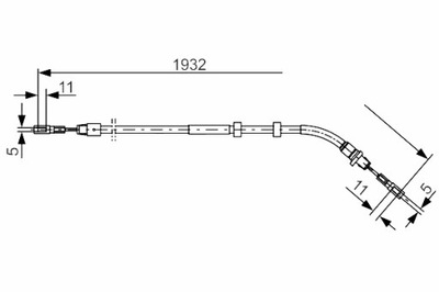 BOSCH CABLE DE FRENADO DE MANO PARTE TRASERA P MERCEDES M W163 2.3-5.4  