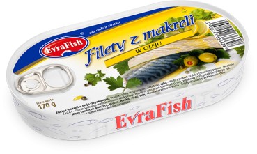 EvraFish FILETY Z MAKRELI w Oleju 170g