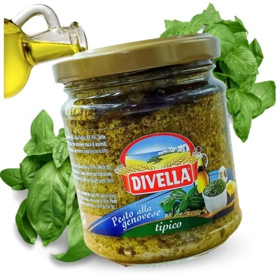 Pesto bazyliowe Zielony sos Divella 190 g Zielone pesto włoskie