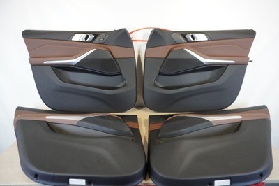 Обшивки обивка дверь bmw x7 g07 кожа led фото №1