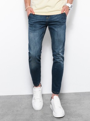 Spodnie męskie SLIM FIT P1077 jeans v-2 M defekt