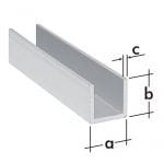 Ceownik aluminiowy anodowany 21x20mm gr.1.4mm 1m