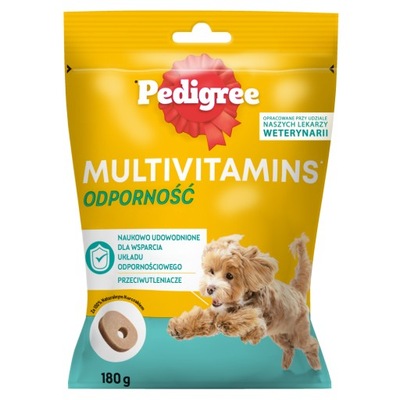 PEDIGREE MULTIVITAMINS IMMUNITY PRZYSMAKI NA ODPORNOŚĆ Z KURCZAKIEM 180G