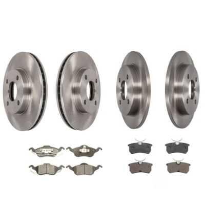 Гальмівні диски гальмівні + гальмівні колодки перед + задня do ford focus i mk1 1998-2005 фото №1