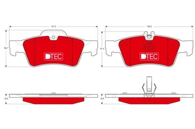 КОЛОДКИ ТОРМОЗНЫЕ - КОМПЛЕКТ DTEC COTEC GDB1546DTE