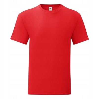 MĘSKI T-SHIRT ICONIC FRUIT OF THE LOOM RED XL