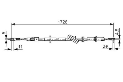 BOSCH 1 987 477 897 CIĘGŁO, ТОРМОЗ СТОЯНОЧНИЙ