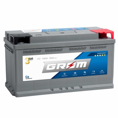 BATERÍA GROM PREMIUM 100AH 900A P+ MOZLIWY TRANSPORTE ADICIONAL MONTAJE  