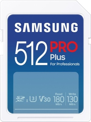 Karta Samsung PRO Plus SDXC 512 GB U3 V30 (MBSD512S/EU)
