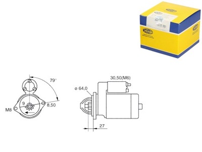Стартер 12v 1 3kw alfa romeo mito fiat 500 50 фото №1