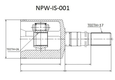 Шарнір wew. isuzu trooper, honda passport, opel monterey -97 /правий/ фото №1