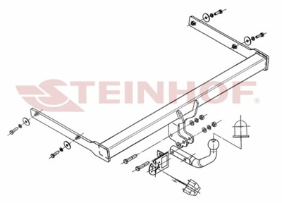 TOW BAR TOW BAR ŠKODA OCTAVIA II UNIVERSAL STEINHOF  