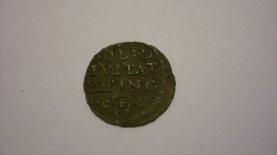 Moneta 1 szeląg Elbląg 1763 stan 3-