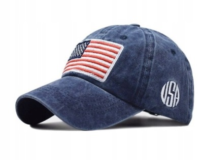 czapka z daszkiem flaga usa bejsbolówka niebieski
