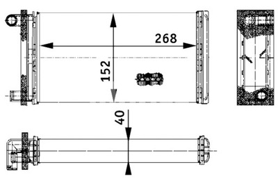 MAHLE ОБІГРІВАЧ MERCEDES G W460 G W461 G W463 T1 601 T1 601 611 T1