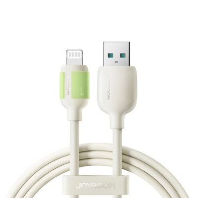 Kabel przewód USB-A - iPhone Lightning z fluorescencyjną końcówką 1.2m - be