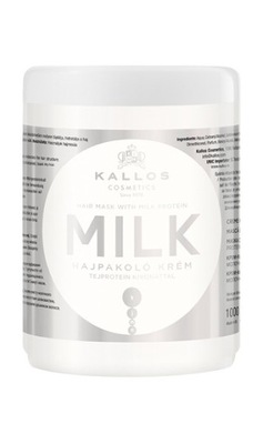 KALLOS MILK Maska do włosów proteiny mleka 1000ml